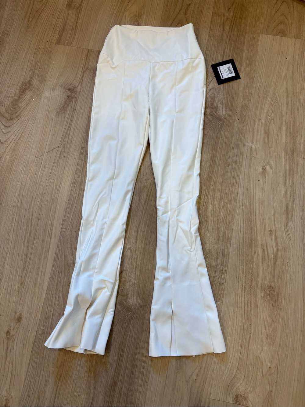 Norma Kamali White High-Waist Flared Pants